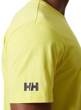 Maglietta Helly Hansen Shoreline verde lime per uomo.