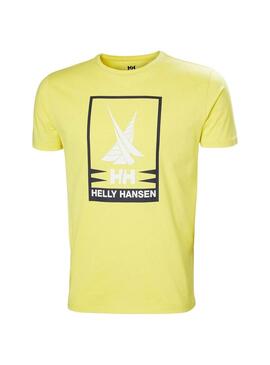 Maglietta Helly Hansen Shoreline verde lime per uomo.