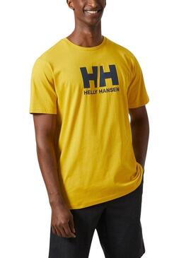 Maglietta Helly Hansen Logo giallo per uomo