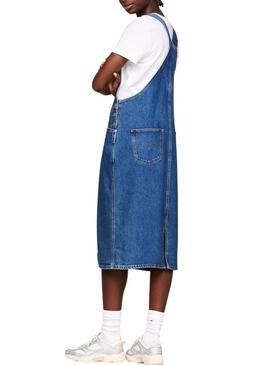 Abito Tommy Jeans Dungaree in denim per donna