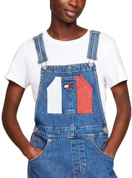 Abito Tommy Jeans Dungaree in denim per donna