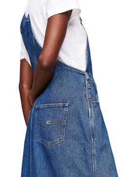 Abito Tommy Jeans Dungaree in denim per donna