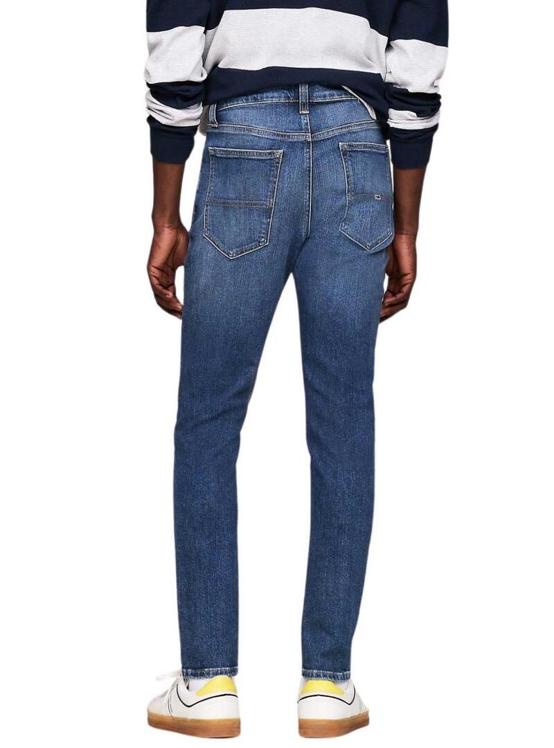 Pantaloni Tommy Jeans Simon Skinny blu per uomo.