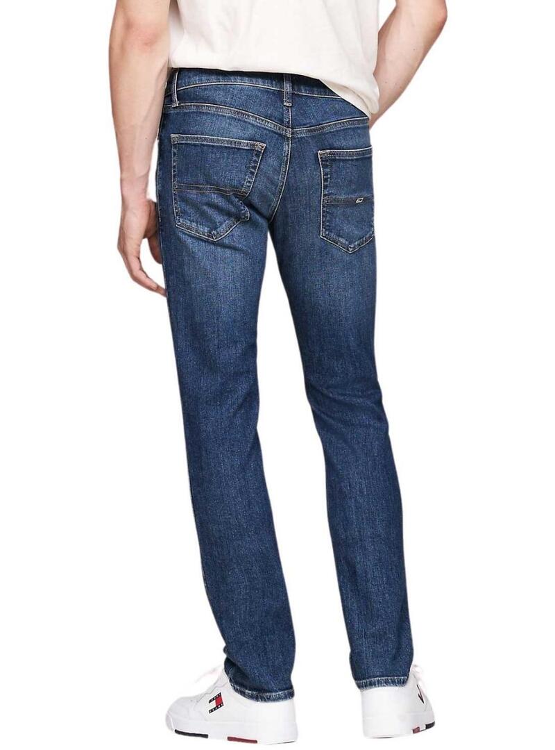 Pantaloni in denim Tommy Jeans Scanton Slim blu per uomo