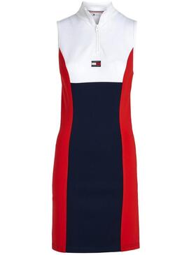 Abito Tommy Jeans Bodycon colorblock per donna