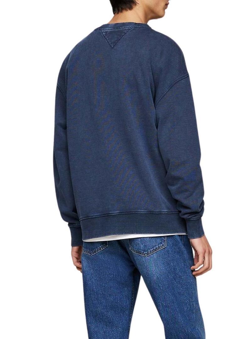 Felpa Tommy Jeans Relaxed Archive blu per uomo