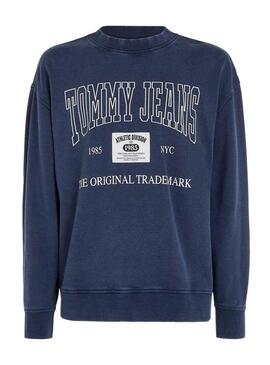 Felpa Tommy Jeans Relaxed Archive blu per uomo