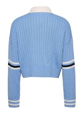 Maglia Tommy Jeans Rugby blu per donna