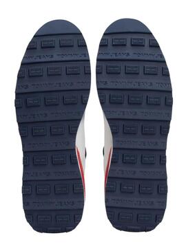 Scarpe Tommy Jeans Technical Runner blu e bianche per uomo