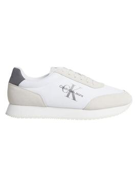 Sneakers Calvin Klein Jeans Retro runner bianche da uomo.