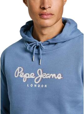 Felpa Pepe Jeans Saul blu per uomo