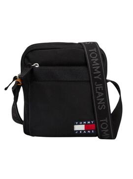 Borsa Tommy Jeans Reporter Essential Daily nera per uomo.