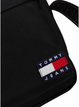 Borsa Tommy Jeans Reporter Essential Daily nera per uomo.