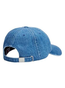 Cappello Tommy Jeans Heritage in denim blu per donna e uomo