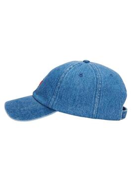 Cappello Tommy Jeans Heritage in denim blu per donna e uomo