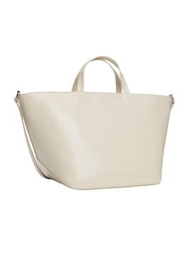 Borsa Tommy Hilfiger Essential Must Mini Tote beige per donna.