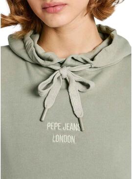 Felpa Pepe Jeans Evelina verde per donna