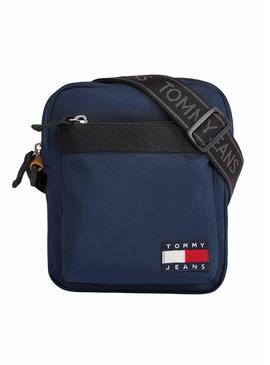 Borsa a tracolla Tommy Jeans Essential Daily Reporter blu scuro