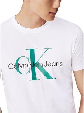 Maglietta Calvin Klein Jeans Seasonal Monologo bianca per uomo