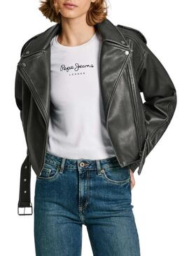 Giacca Pepe Jeans Amalia nera da donna.