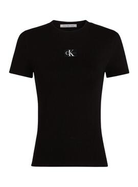 Maglietta Calvin Klein Jeans Slim nera per donna