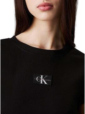 Maglietta Calvin Klein Jeans Slim nera per donna