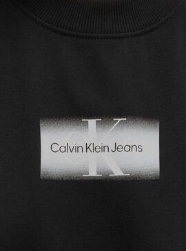 Felpa Calvin Klein Jeans Outlined nera per donna.