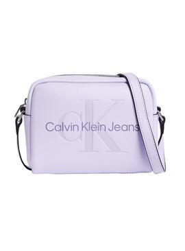 Borsa Calvin Klein Jeans Sculpted malva per donna