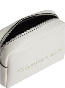 Borsa Calvin Klein Jeans Sculpted Camera beige per donna