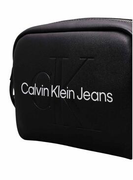 Borsa Calvin Klein Jeans Sculpted Camera nera per donna