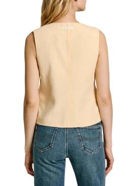 Gilet Pepe Jeans Aditi giallo per donna