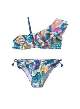 Bikini Mayoral asimmetrico multicolore per bambina