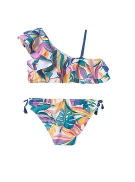 Bikini Mayoral asimmetrico multicolore per bambina