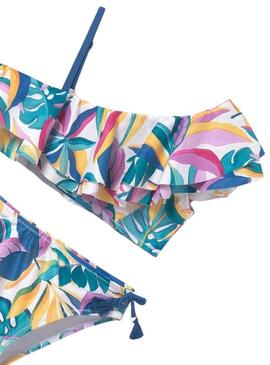 Bikini Mayoral asimmetrico multicolore per bambina