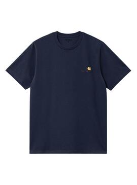 Maglietta Carhartt American Script blu scuro per uomo