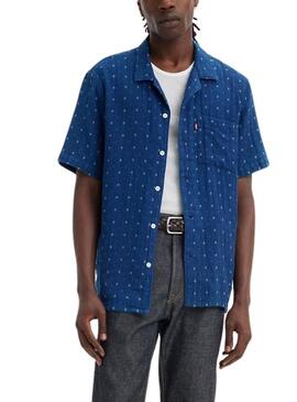 Camicia Levis The Sunset Camp blu per uomo