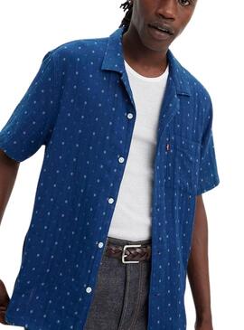 Camicia Levis The Sunset Camp blu per uomo