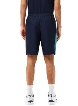 Short Lacoste blu marino per uomo.