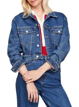 Giacca di jeans Tommy Jeans Claire Trucker blu per donna