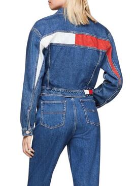 Giacca di jeans Tommy Jeans Claire Trucker blu per donna