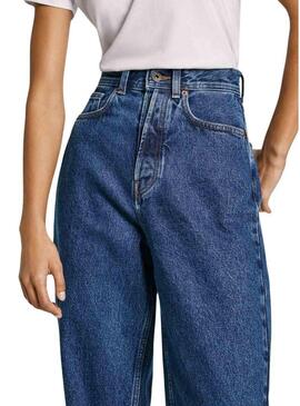 Pantaloni Pepe Jeans Barrel in denim scuro per donna