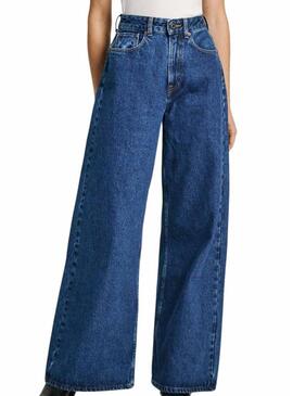 Pantaloni Pepe Jeans Barrel in denim scuro per donna