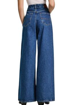 Pantaloni Pepe Jeans Barrel in denim scuro per donna