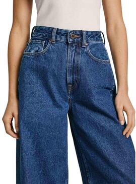 Pantaloni Pepe Jeans Barrel in denim scuro per donna