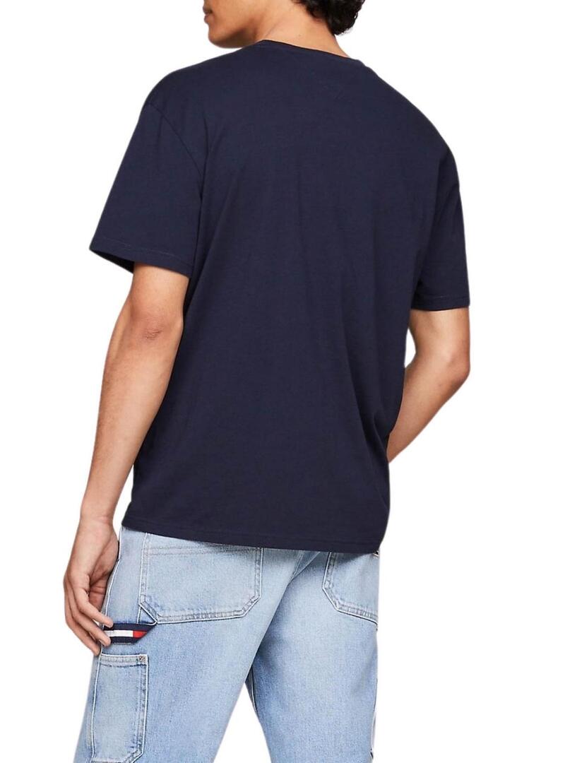 Maglietta Tommy Jeans regular blu navy per uomo