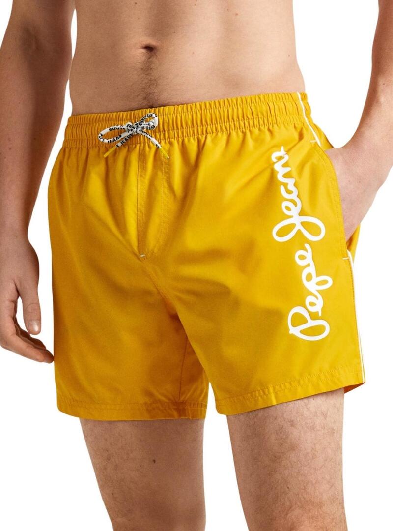 Costume da bagno Pepe Jeans Logo giallo per uomo