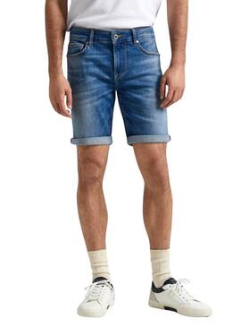 Shorts Pepe Jeans Denim Slim Blu Per Uomo