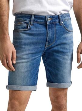 Shorts Pepe Jeans Denim Slim Blu Per Uomo