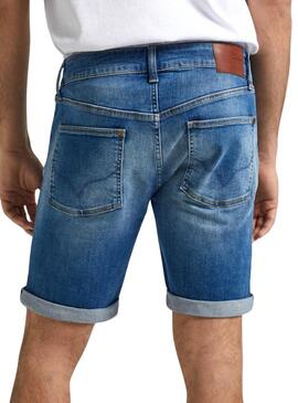 Shorts Pepe Jeans Denim Slim Blu Per Uomo