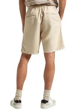 Shorts Pepe Jeans Lino Beige per Uomo